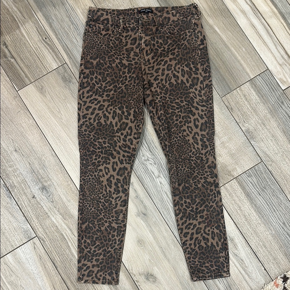Dear John Leopard Print Skinny Jeans